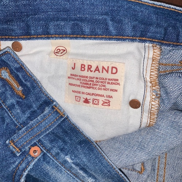 J BRAND high rise blue denim shorts - Picture 5 of 8